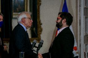High Representative for Foreign Policy of the European Union Josep Borrell visits Chile